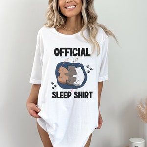 Oversized Official Sleep Shirt, Cat Mom SleepShirt, Oversize Shirt, Sleep Wear, Sleepshirt Pajama, Pajama Shirt, Sleep Dress, Women Pajama,