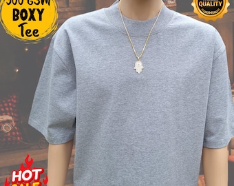 Heavyweight Cotton T-Shirt: 300GSM Boxy Fit, Thick Neck