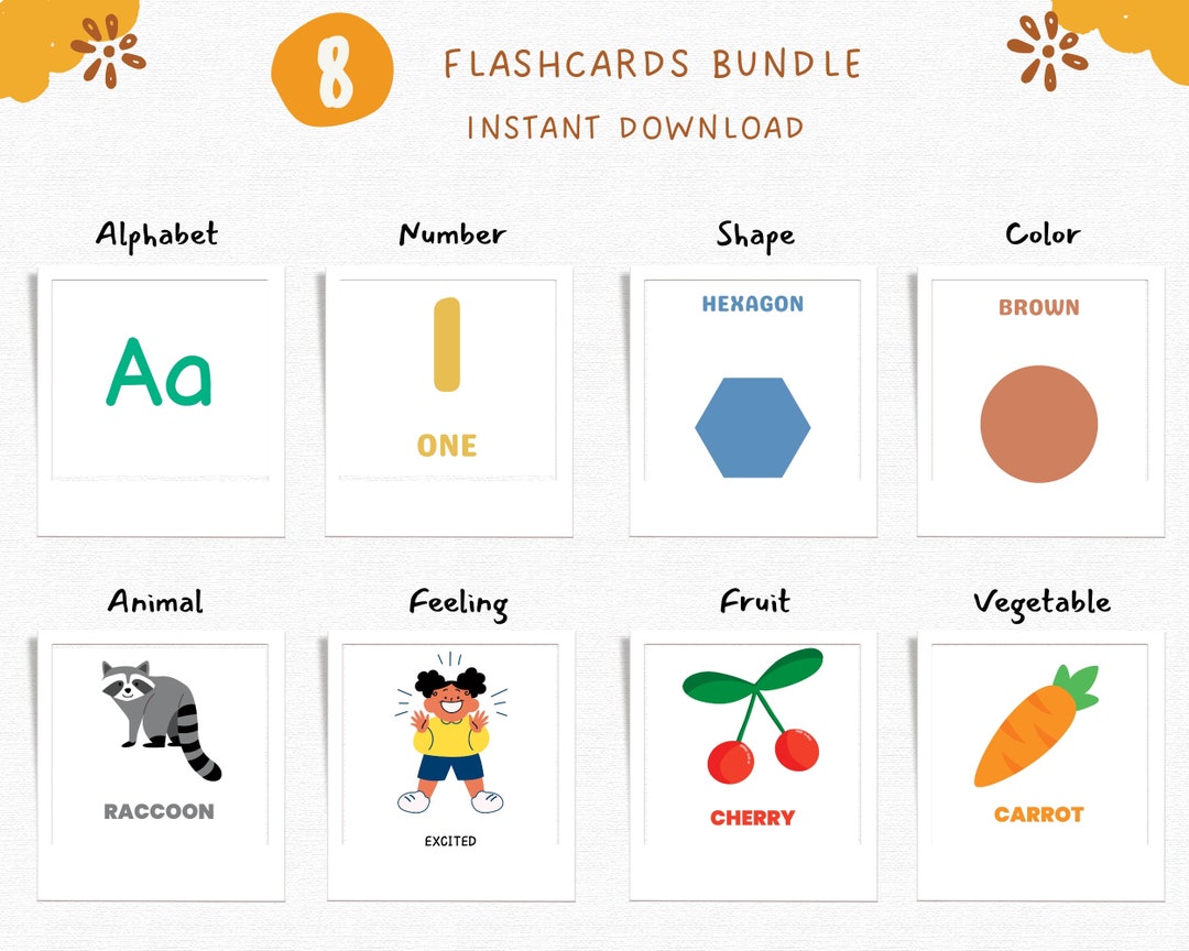 Montessori Toddler Education Homeschool Printables Flash Cards Bundle ...