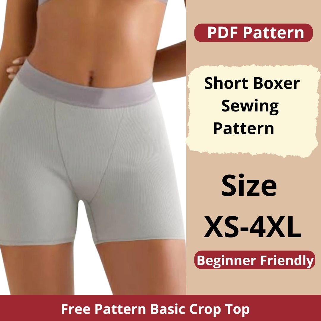 Boxer Shorts Sewing Pattern size XS to 4XL Instant Download Easy Pattern Etsy