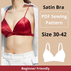 Bra sewing pattern | Size 30 to 42 | instant download | Easy digital PDF