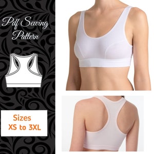 Sports Bra sewing pattern |  Top PDF Sewing Pattern | Sizes XS to 3XL  | Instant Download