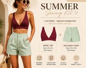Summer Sewing Pattern Bundle: Sport Top & High Waist Shorts (Digital  Download)