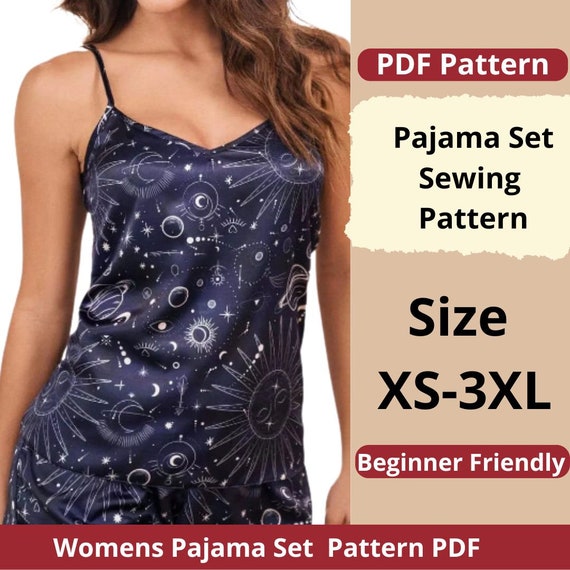 Pajama Set PDF Pattern Sizes XS to 3XL Instant Download PDF Digital Easy Etsy UK