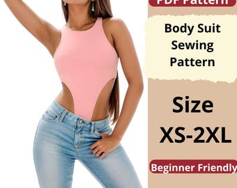 Body Suit Sewing Pattern |  Size XL to 2XL | Instant Download | Easy Digital PDF
