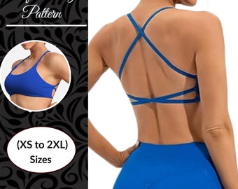 Sports top PDF Pattern  | Reversible Seamless Swimsuit | Activewear Top Pattern |sizes (XS to 2XL)  | include Instructions