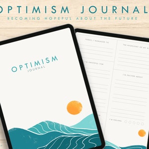 Gratitude Journal for Optimism | Gratitude & Vision Board | Ipad GoodNotes Tablet | Aesthetic Digital Journal | Daily Mindfulness Habit 2025