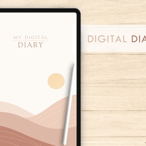 Digital Journal with Gratitude & Vision Board, Personal Diary, Mindfulness Journal, Ipad Goodnotes, Aesthetic Digital Self-Care Journal 2024