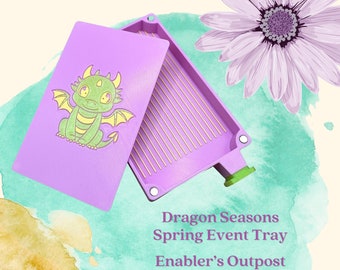 Op bestelling gemaakte Dragon Seasons-evenementbak | Lente Dragon magnetische Diamond schilderij kunst | Enabler's buitenpost-evenement | Gereedschapstapelen | 3D afgedrukt