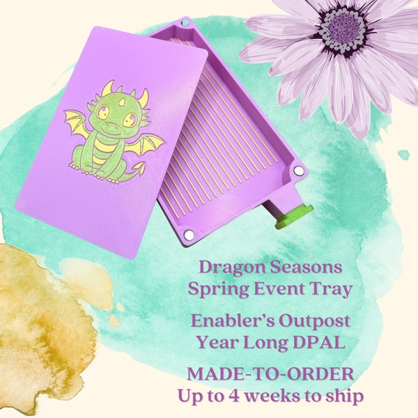MADE-TO-ORDER Dragon Seasons Event Tray | Spring Dragon Magnetic Diamond Painting Art | Enabler's Outpost Event | Tool Stacking | 3D Printed