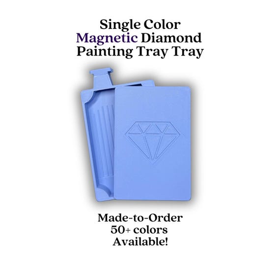 MADE TO ORDER Diamond Painting Tray | Diamond Art Tray w/ Magnetic Lid & Plug | Magnetic Diamond Art Tool | 3D Printed Accessory | Bandeja