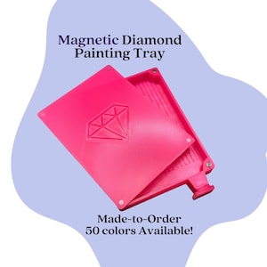 OP BESTELLING GEMAAKT Diamond schilderij lade | Diamond Art Tray met magnetisch deksel en plug | Magnetisch diamantkunstgereedschap | 3D-geprint accessoire | Bandeja