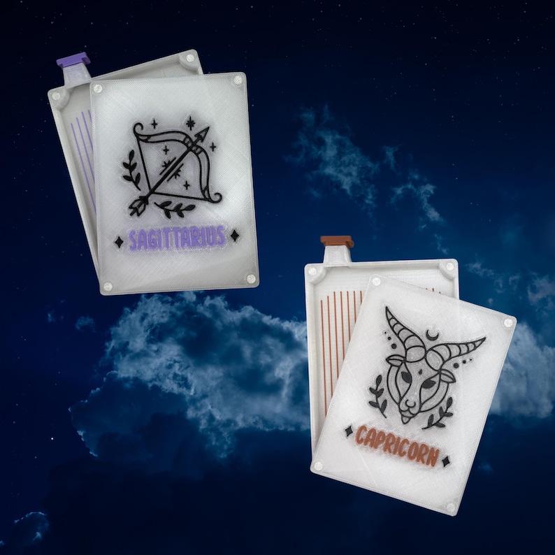 Op bestelling gemaakte dierenriemtrays | Serie | Diamond Art-tray met magnetisch deksel en plug | Magnetisch gereedschap diamantkunst | 3D-geprint accessoire | Bandeja afbeelding 6