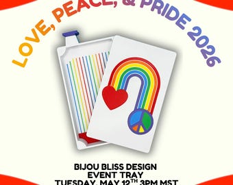 MADE-TO-ORDER Love, Peace, Pride 2026 Diamond Art Event Tray w/ Magnetic Lid & Stopper