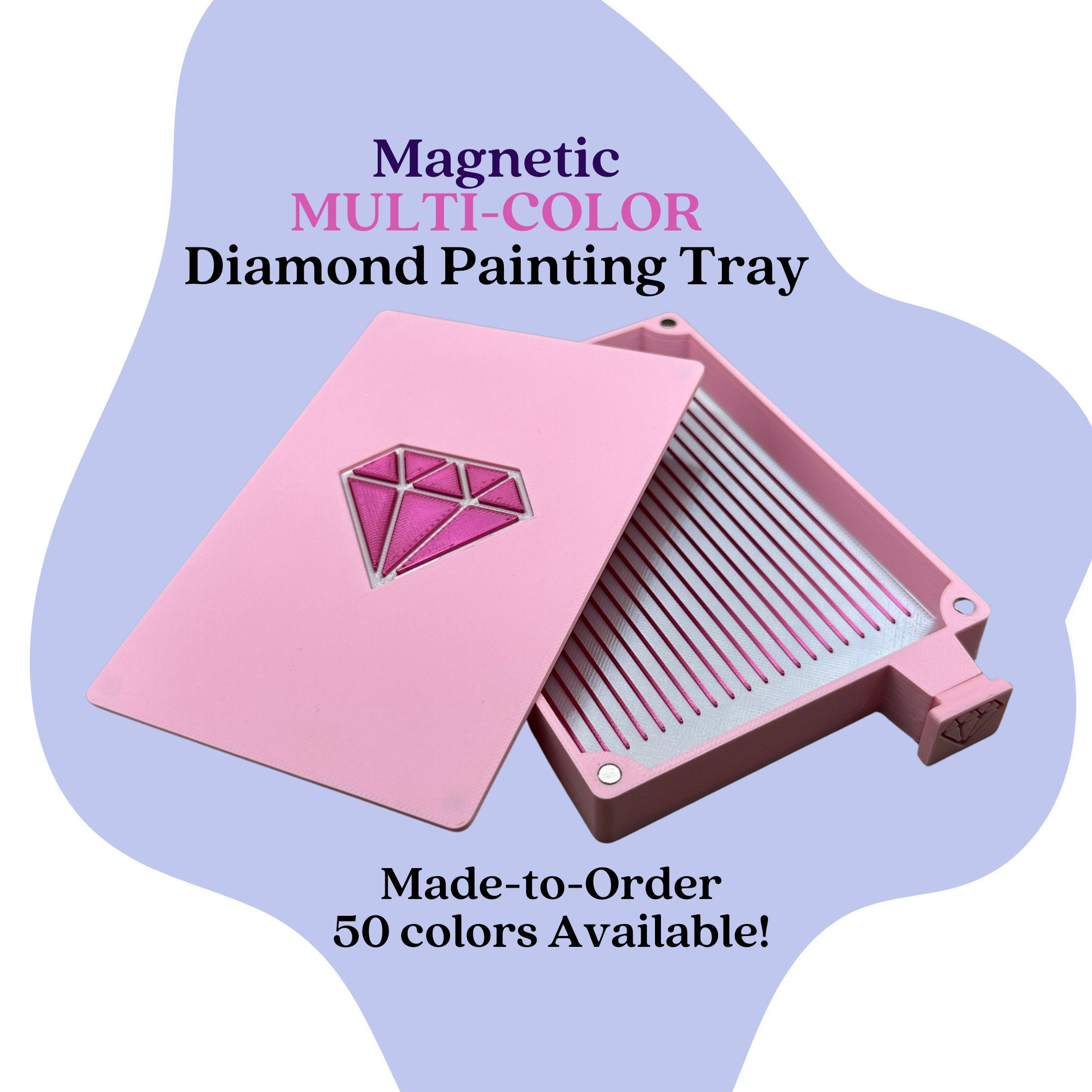 Diamond Painting Point Drill Box Funnel Tray Set of 10 in 2 Sizes in  Assorted Colors - JMKIT1593