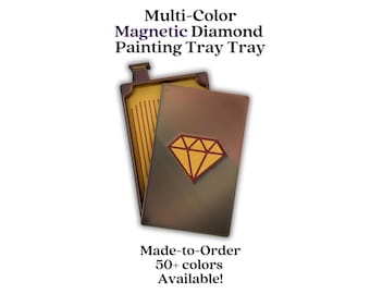 MADE TO ORDER Custom Multi-Color Diamond Painting Tray | Diamond Art Tray w/ Magnetic Lid & Plug | Diamond Art Tool | 3D Printed Accessory