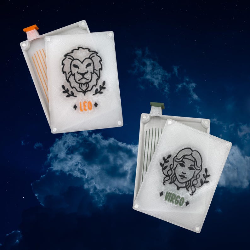 Op bestelling gemaakte dierenriemtrays | Serie | Diamond Art-tray met magnetisch deksel en plug | Magnetisch gereedschap diamantkunst | 3D-geprint accessoire | Bandeja afbeelding 4