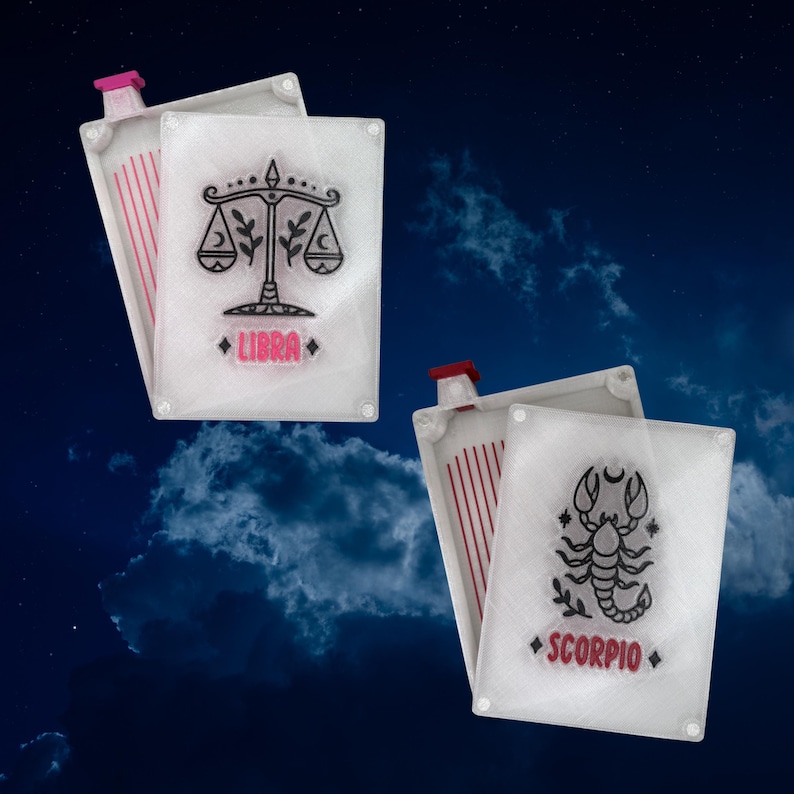Op bestelling gemaakte dierenriemtrays | Serie | Diamond Art-tray met magnetisch deksel en plug | Magnetisch gereedschap diamantkunst | 3D-geprint accessoire | Bandeja afbeelding 5