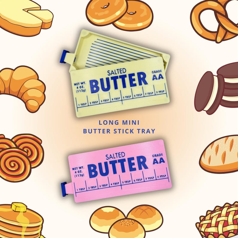 MADE-TO-ORDER Butter Stick Tray | Diamond Art Tray w/ Magnetic Lid & Plug | Magnetic Diamond Art Tool | 3D Printed Accessory image 1
