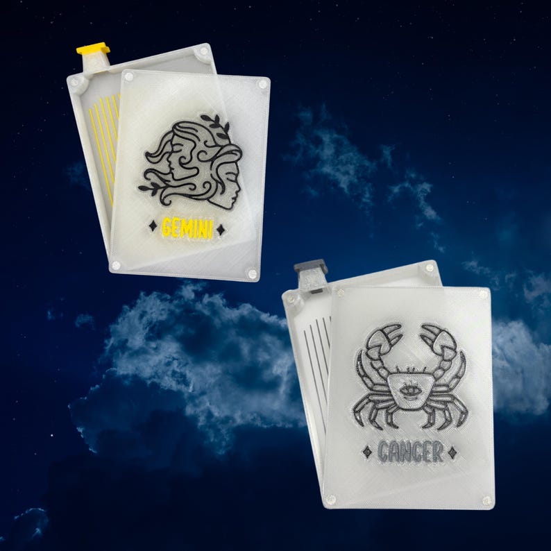 Op bestelling gemaakte dierenriemtrays | Serie | Diamond Art-tray met magnetisch deksel en plug | Magnetisch gereedschap diamantkunst | 3D-geprint accessoire | Bandeja afbeelding 3