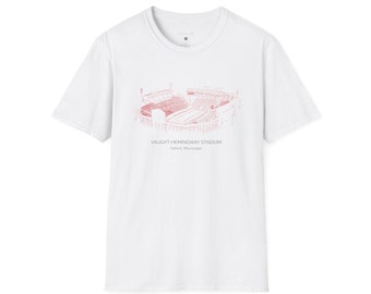 Ole Miss football stadium tee, Unisex Softstyle T-Shirt, Vaught-Hemingway stadium, University of Mississippi, Oxford Mississippi