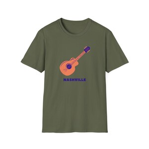 Nashville T-Shirt, Nashville Tee, Music City, Tennessee Tee, Nashville Graphic Shirt, Nashville guitar tshirt image 5