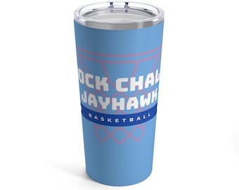Rock Chalk Jayhawk KU, Tumbler 20oz, KU cup, KU basketball, Kansas basketball fan