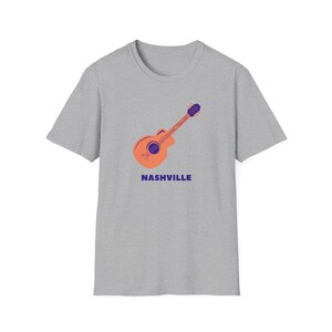 Nashville T-Shirt, Nashville Tee, Music City, Tennessee Tee, Nashville Graphic Shirt, Nashville guitar tshirt image 2