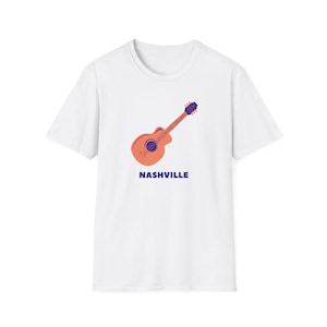 Nashville T-Shirt, Nashville Tee, Music City, Tennessee Tee, Nashville Graphic Shirt, Nashville guitar tshirt