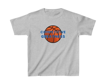 Competitive Greatness basketball, Kids Heavy Cotton™ Tee, youth basketball tee