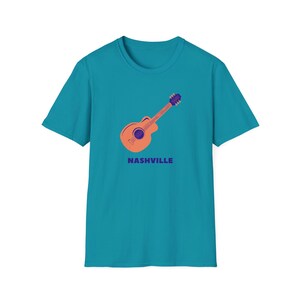 Nashville T-Shirt, Nashville Tee, Music City, Tennessee Tee, Nashville Graphic Shirt, Nashville guitar tshirt image 7