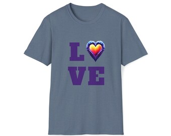 LOVE tshirt, Unisex Softstyle T-Shirt, Love tee, heart shirt
