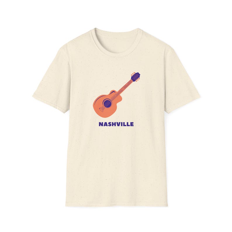 Nashville T-Shirt, Nashville Tee, Music City, Tennessee Tee, Nashville Graphic Shirt, Nashville guitar tshirt image 3