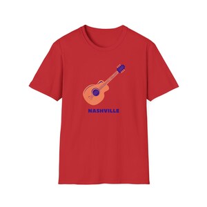 Nashville T-Shirt, Nashville Tee, Music City, Tennessee Tee, Nashville Graphic Shirt, Nashville guitar tshirt image 9