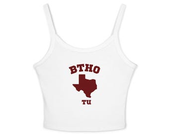 BTHO Texas Women's Spaghetti Strap Tank Top, Beat the hell Outta tu, Aggie tank top, TAMU shirt, Aggies v Longhorns