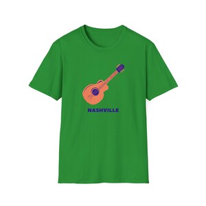 Nashville T-Shirt, Nashville Tee, Music City, Tennessee Tee, Nashville Graphic Shirt, Nashville guitar tshirt image 6