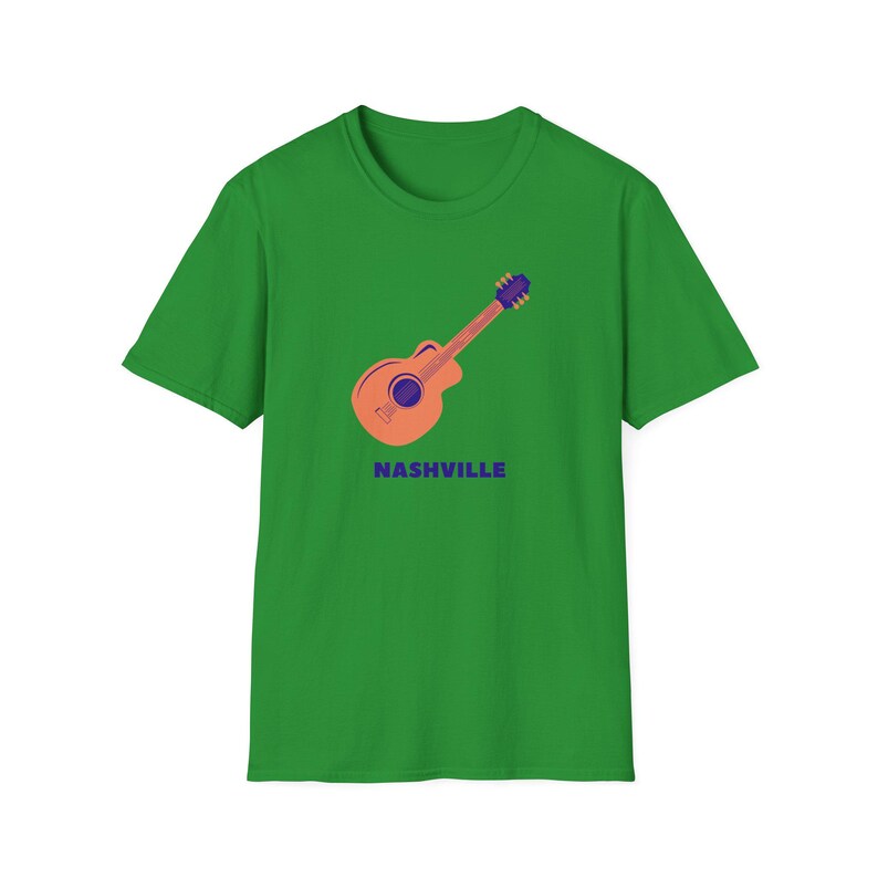 Nashville T-Shirt, Nashville Tee, Music City, Tennessee Tee, Nashville Graphic Shirt, Nashville guitar tshirt image 6