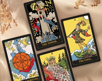 Full 78 Card Beginner Tarot Deck with Guidebook Unique Luxury Indie Beautiful Wyspell Tarot Cards with Meanings in Tarot Deck Box