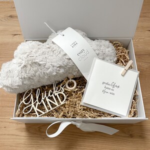 Geschenkbox zur Geburt - Babyshower - Babyparty - Spieluhr - Wolke - Geschenkbox für werdende Eltern
