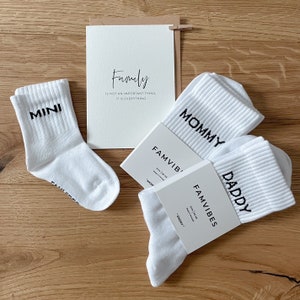 Gift box for birth Familybox tennis socks Gift box for expectant parents Parents & Baby Mother's Day image 3
