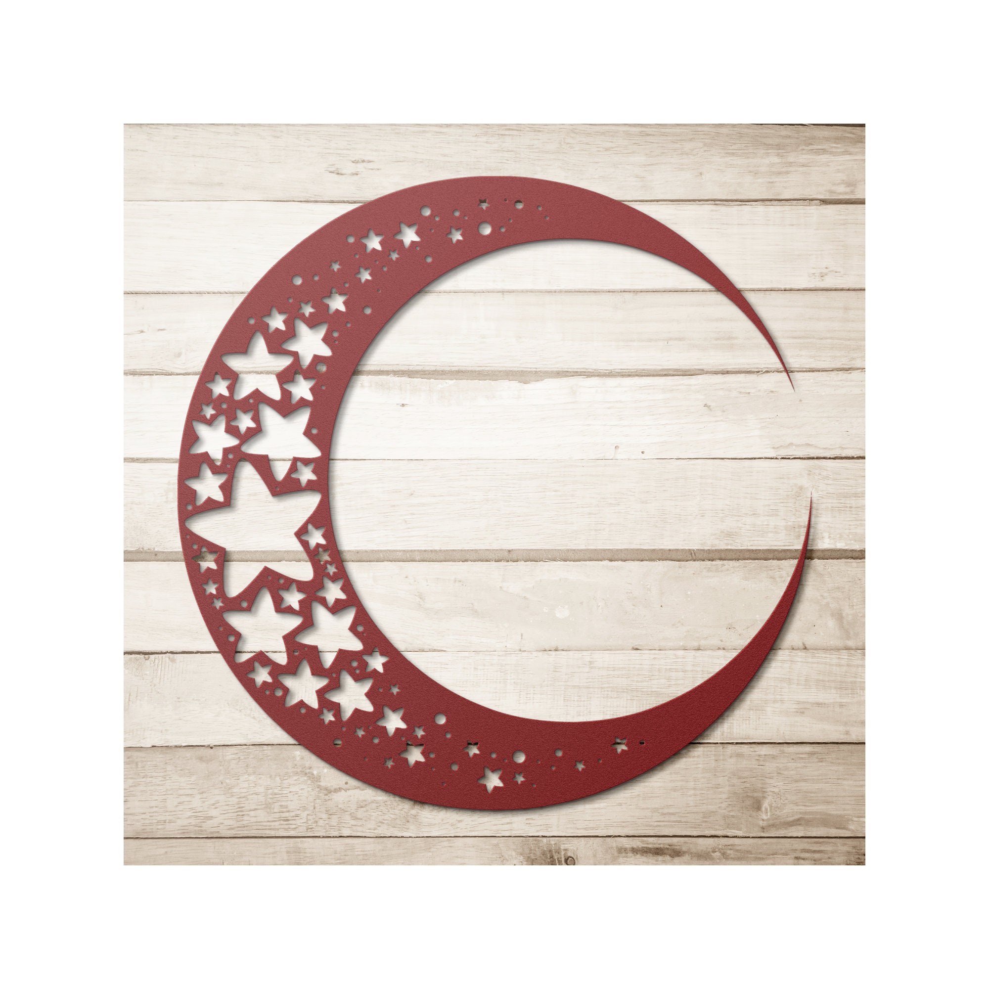 Moon Stars Metal Die Cut Wall Art - Various Colors - Durable- Indoor ...