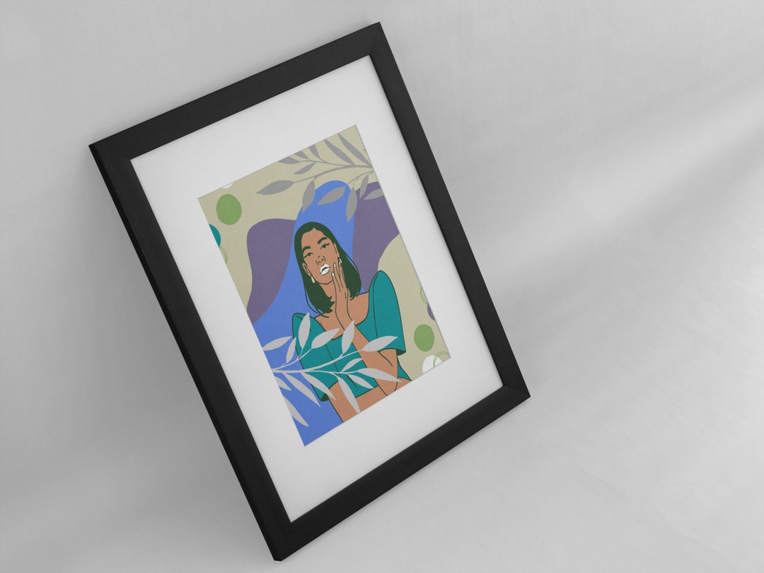 Wall Art Print Girl Instant Art Printable Wall Decor Colorful Wall Art Girl Face Print INSTANT