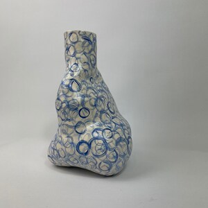 Unique Contemporary Blue  Modern Vase