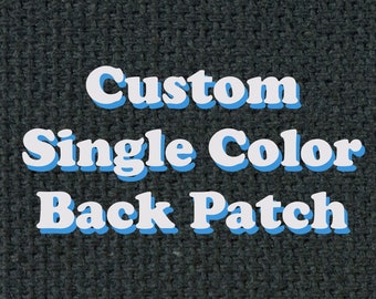 Custom Back Patches | Custom Black SEW ON Patch | Battle Jacket Patch | Band Patch | Punk Patches | Metal Patches