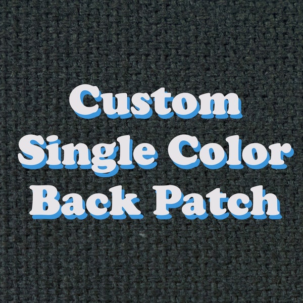 Custom Back Patch Etsy