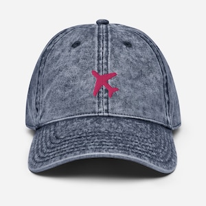 Pink Jet Airplane - Vintage Cotton Dad Hat