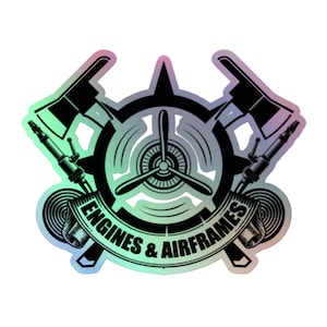 Engine & Airframes Holographic Logo Stickers
