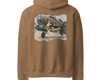 Memphis Belle B-17 Airplane Art - Unisex Heavyweight Hoodie