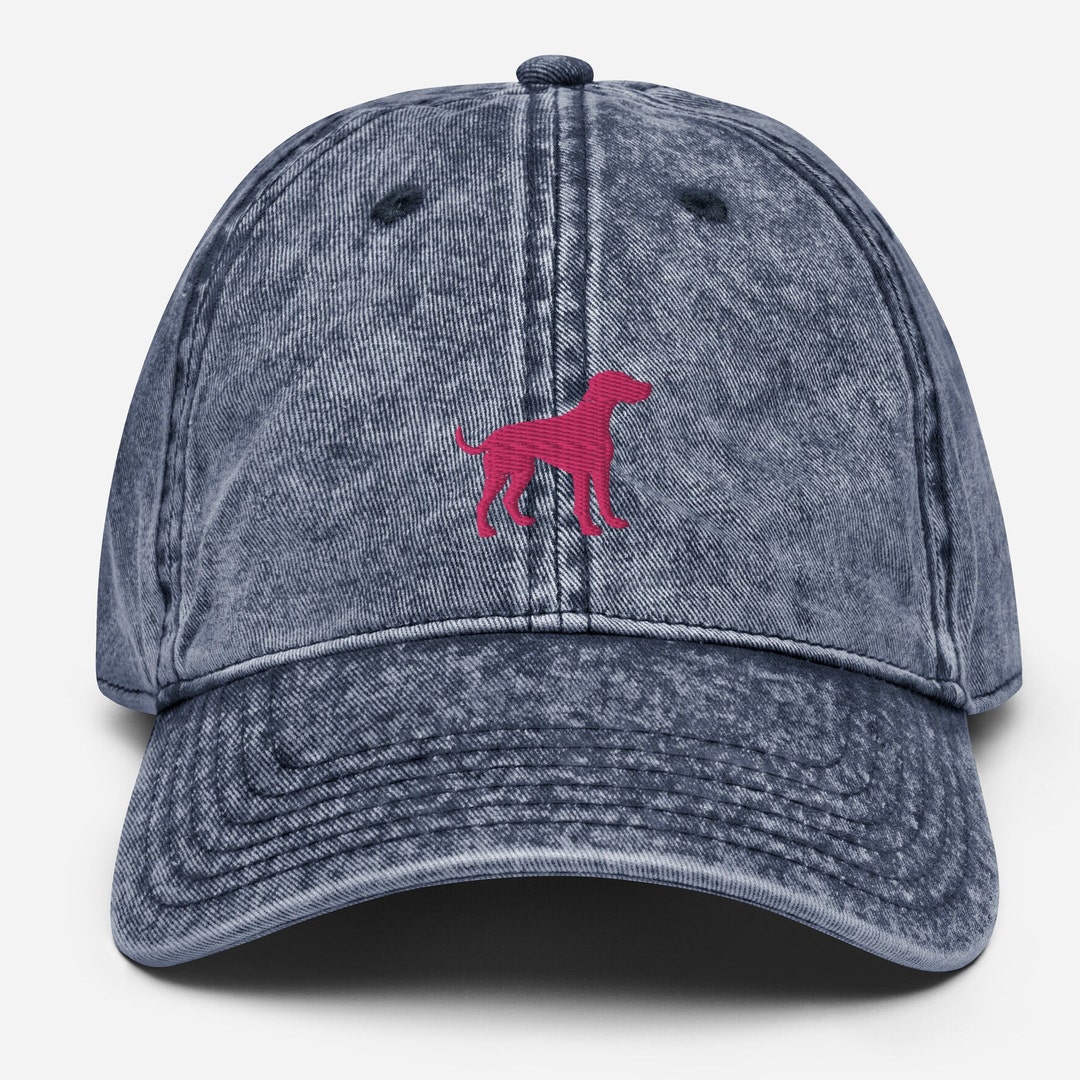 Pink Rhodesian Ridgeback Dog - Vintage Cotton Twill Cap / Hat for Dog ...