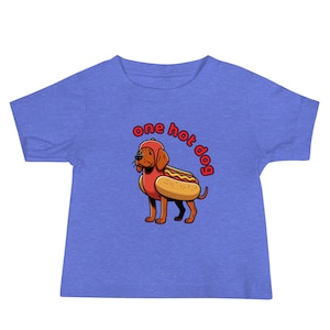One Hot Dog - T-shirt drôle à manches courtes en jersey pour bébé